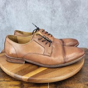 Goodfellow‎ & Co Oxford Shoes Mens 12 Target Brown Leather Cap Toe Dress Shoes